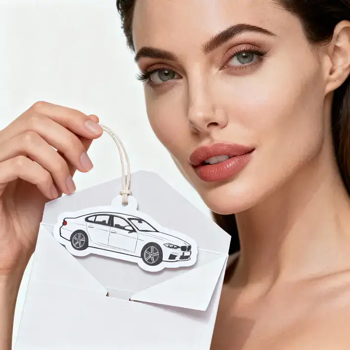 Személyre szabott autóillatosítók mindkét oldalán nyomtatva